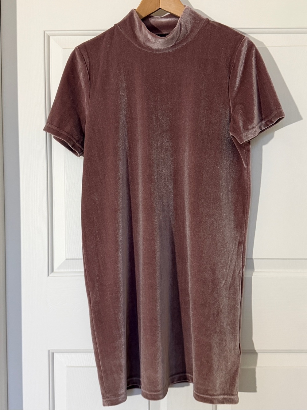 Madewell Velvet Shift Dress in Dusty Rose